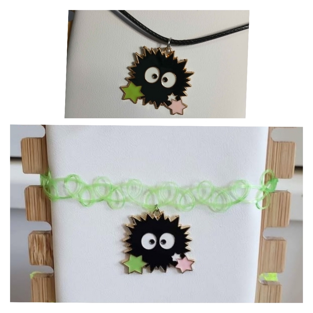 3/$10 Soot Sprite Necklace Totoro Character Star Jewelry Accessories Women Teen